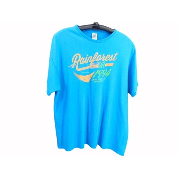 Vintage Rainforest Cafe Downtown Disney 1994 T Shirt 2XL Blue Delta Pro Resort - Picture 2 of 7